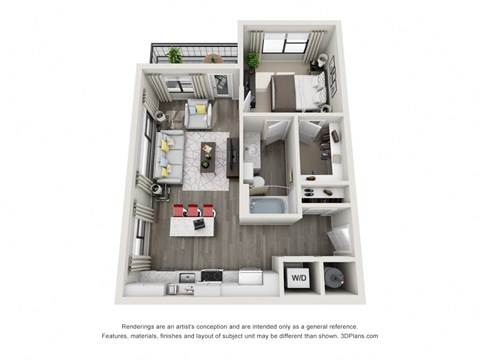 a 1 bedroom floor plan  woodland heights apartments